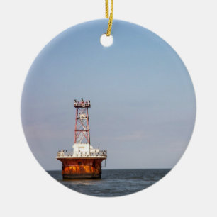 Elbow of Cross Ledge Lighthouse Ceramic Ornament
