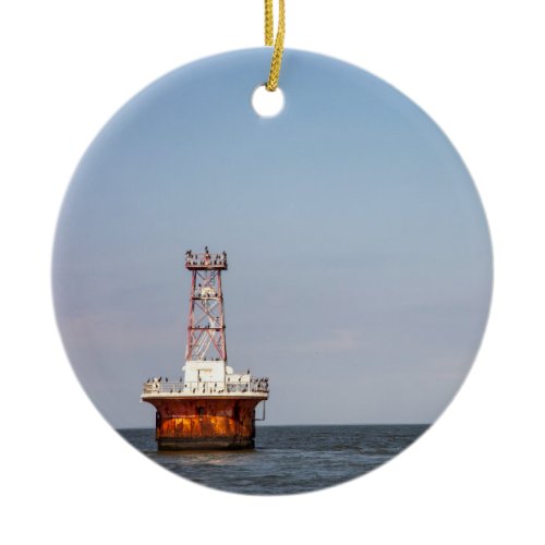 Elbow of Cross Ledge Lighthouse Ceramic Ornament