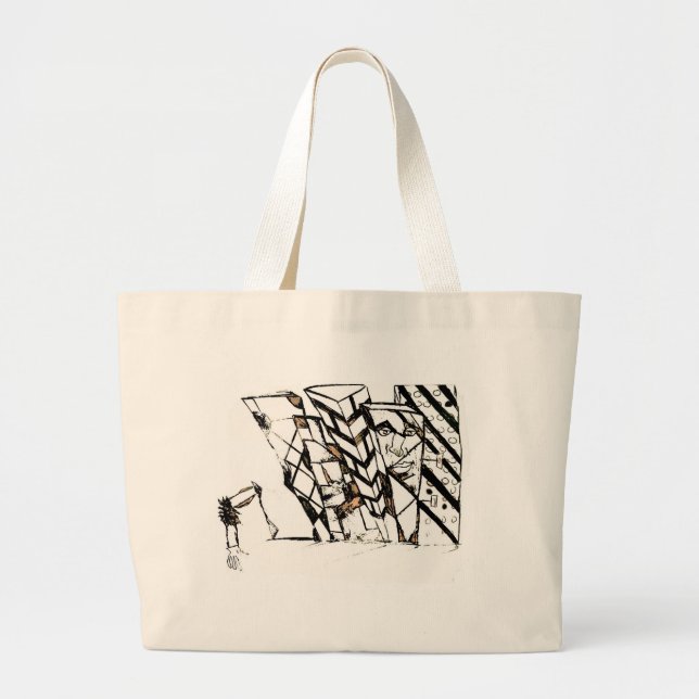 elbow spike large tote bag (Front)