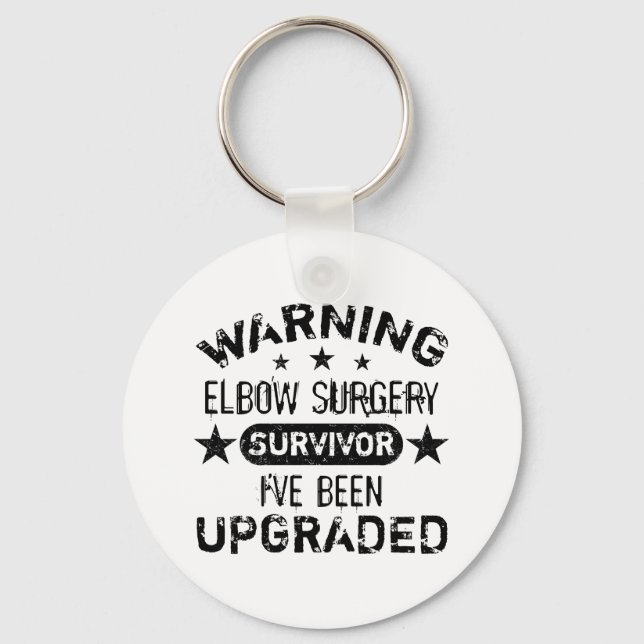 Elbow Surgery Humor Upgraded Keychain (Front)