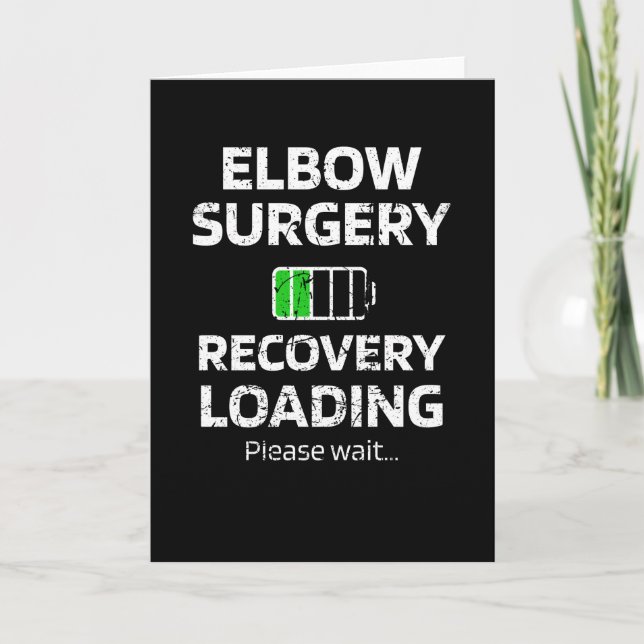 Elbow Surgery Recovery | Elbow Arthroscopy Surgery Card (Front)