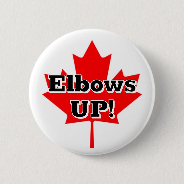 Elbows UP! Button (Front)