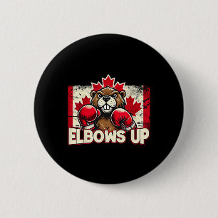 Elbows Up Canada Canadian Counter Tariffs Beaver B Button