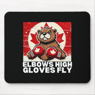 Elbows Up Canada Canadian Counter Tariffs Beaver B Mouse Pad