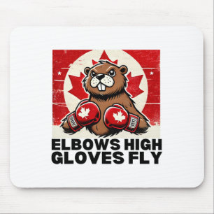 Elbows Up Canada Canadian Counter Tariffs Beaver B Mouse Pad