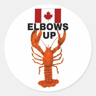 Elbows Up, Canada Classic Round Sticker