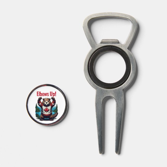 Elbows Up Canada Divot Tool (Front (Open))