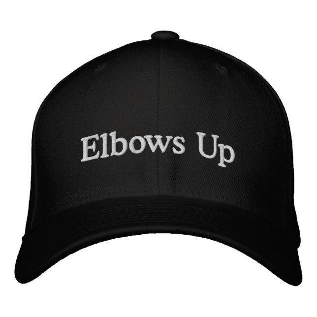 Elbows Up Canada Embroidered Baseball Cap (Front)