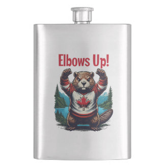 Elbows Up Canada Flask