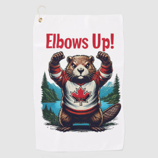 Elbows Up Canada Golf Towel
