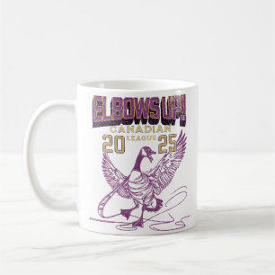 Elbows UP! Canada Goose Canadian Hockey Culture  Coffee Mug