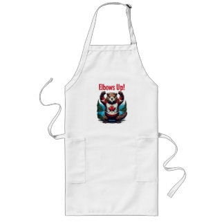 Elbows Up Canada Long Apron
