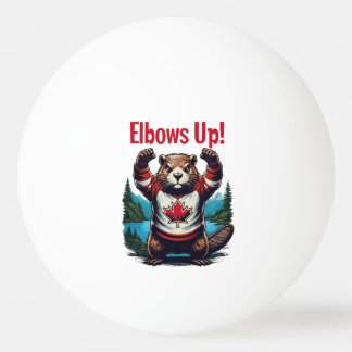 Elbows Up Canada Ping Pong Ball