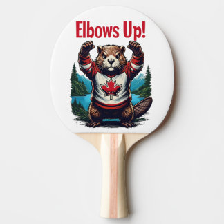 Elbows Up Canada Ping Pong Paddle