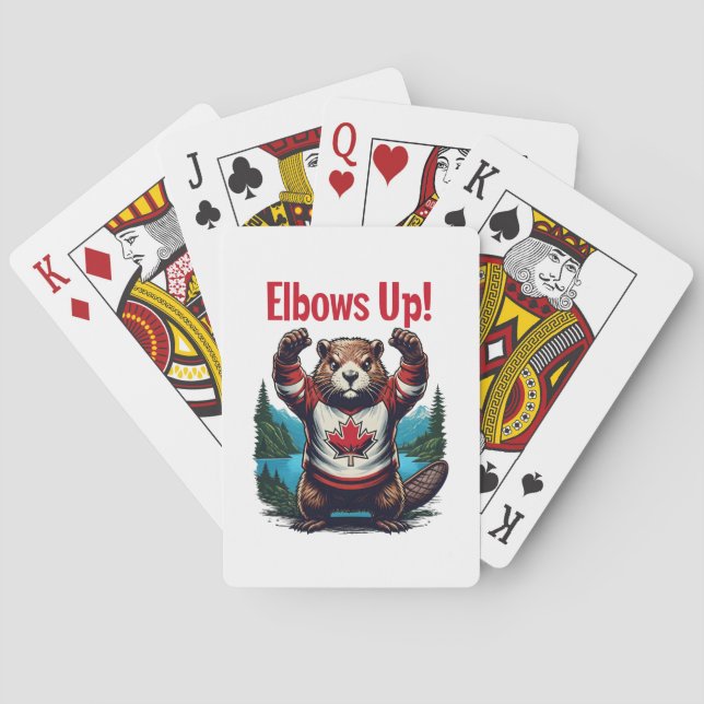 Elbows Up Canada Poker Cards (Back)