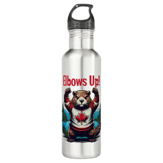 Elbows Up Canada Stainless Steel Water Bottle
