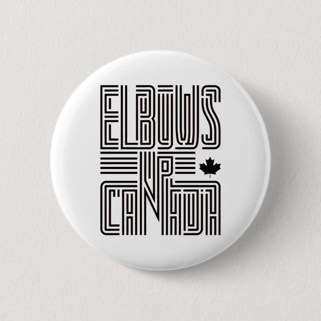 Elbows Up Canada Sticker5  Button (Front)