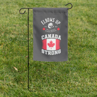 Elbows Up Canada Strong Garden Flag