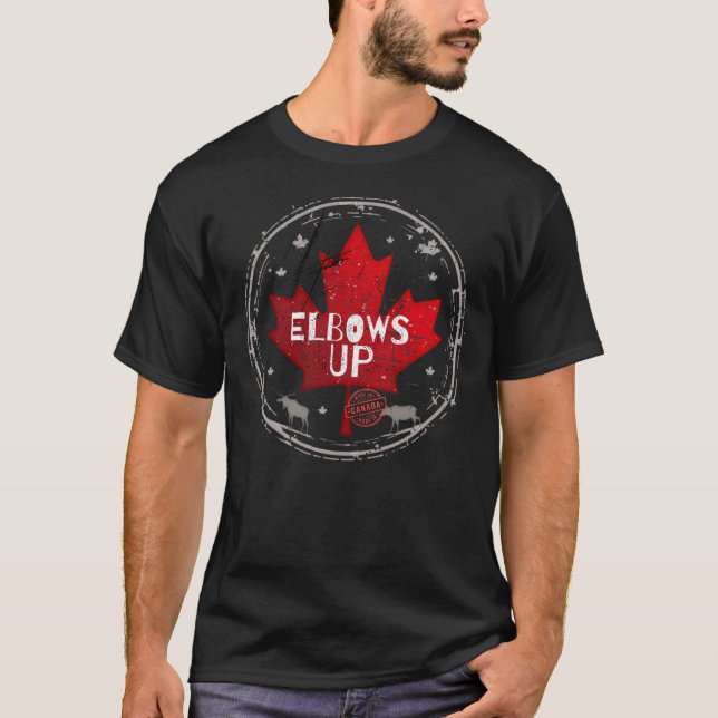 ELBOWS UP CANADA T-SHIRT MERCH APPAREL (Front)