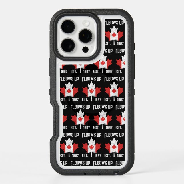 Elbows Up Canada True North Strong Proud Canadian Otterbox iPhone Case (Back)