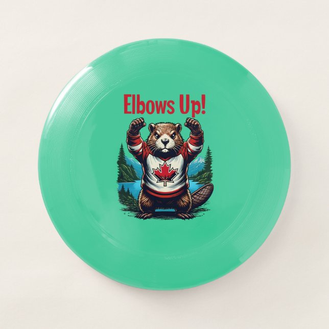 Elbows Up Canada Wham-O Frisbee (Front)