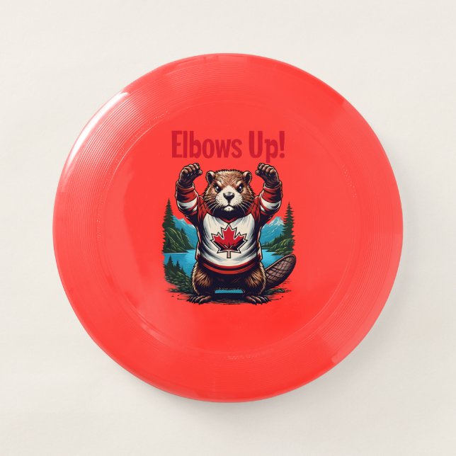 Elbows Up Canada Wham-O Frisbee (Front)