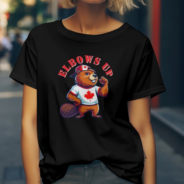 Elbows Up Canadian Beaver T-Shirt (Creator Uploaded)