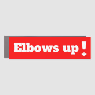 Elbows up! Canadian pride car magnet