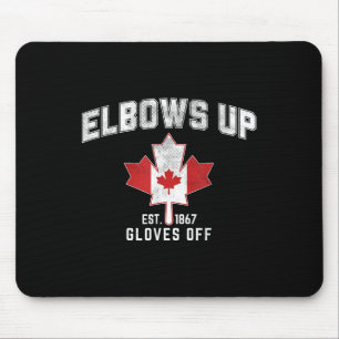 Elbows Up Est 1867 Canadian Maple Leaf Canada Mouse Pad
