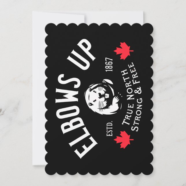 Elbows Up! Flat Greeting Card (Front)