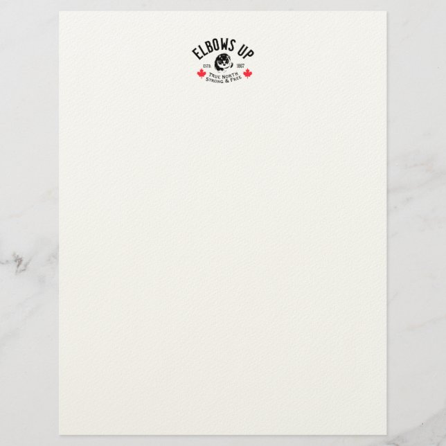 Elbows Up! Letterhead (Front)