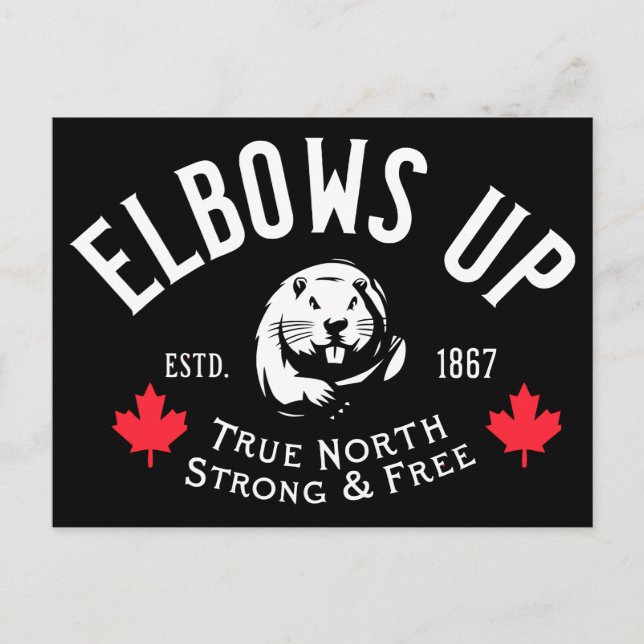 Elbows Up! Postcard (Front)