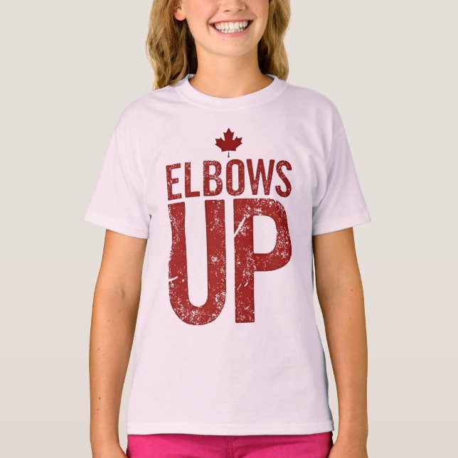 Elbows Up – Stand Strong for Canada T-Shirt (Front)