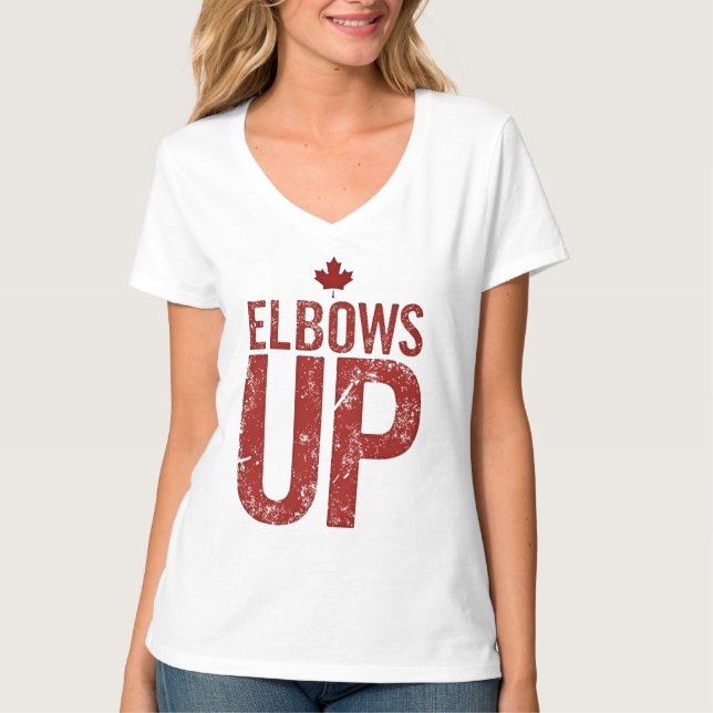 Elbows Up – Stand Strong for Canada T-Shirt (Front)