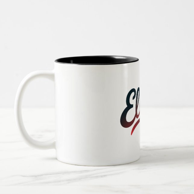 elbows up  Two-Tone coffee mug (Left)