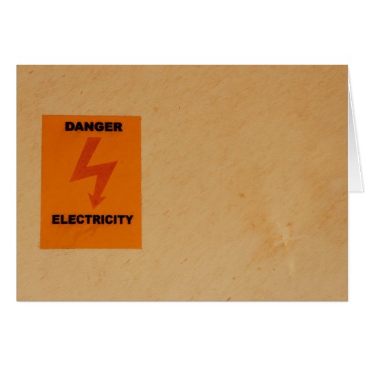 Elcetricity danger sign cards (Front Horizontal)