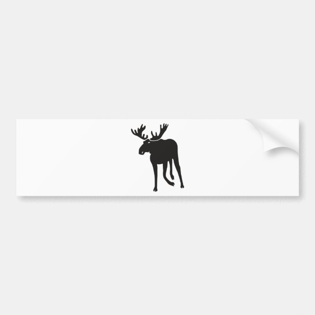 Elch moose elk der antler sweden bumper sticker (Front)