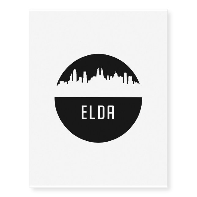 Elda | cities of Spain Temporary Tattoos (Front)