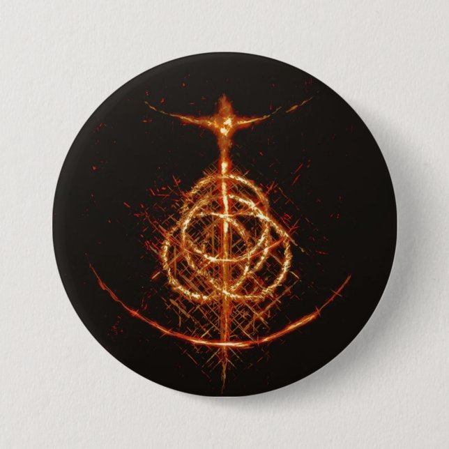 Elden Ring Fire Symbol Button (Front)