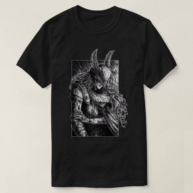 Elden Ring Malenia Blade of Miquella Sketch Essent T-Shirt (Design Front)