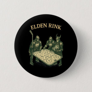 Elden Rink Funny Hockey Knight Parody Fantasy Rpg Button