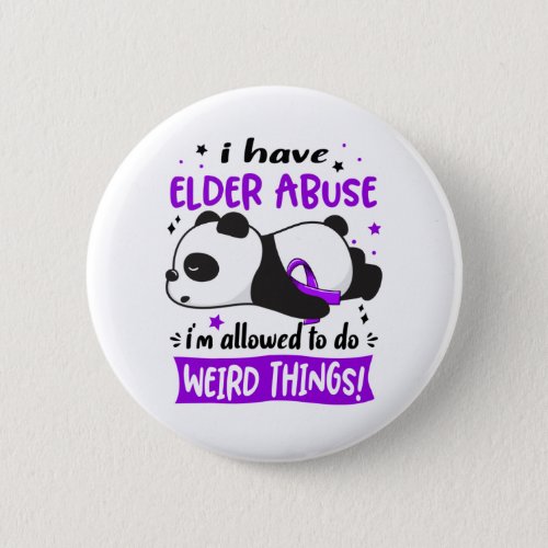 Elder Abuse Awareness Month Ribbon Gifts Button
