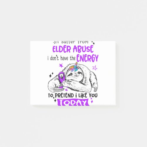 Elder Abuse Awareness Month Ribbon Gifts Post_it Notes