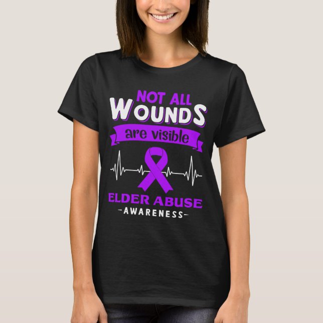 Elder Abuse Awareness Month Ribbon Gifts T-Shirt (Front)