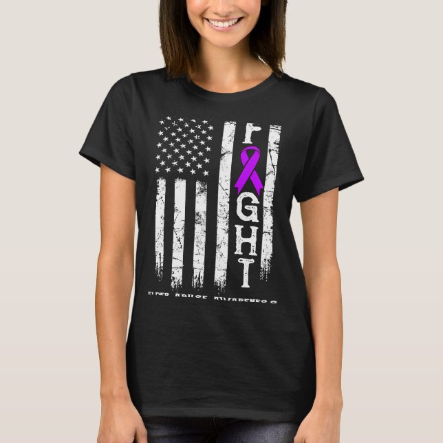 Elder Abuse Warrior US Flag T-Shirt (Front)