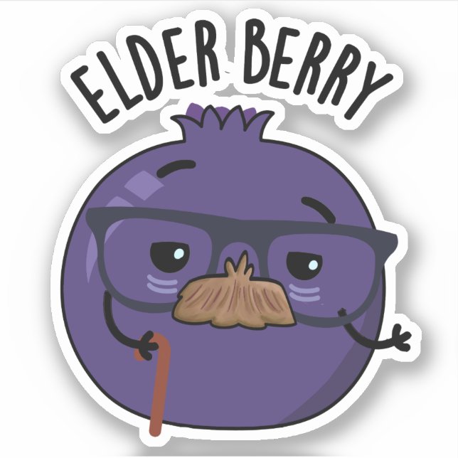 Elder-berry Funny Berry Pun  Sticker (Front)