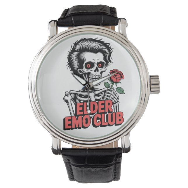 Elder Emo Club Skeleton Rose Watch (Front)