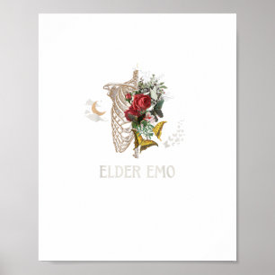 Elder Emo Funny Goth Older Gothic Cottagecore Gobl Poster