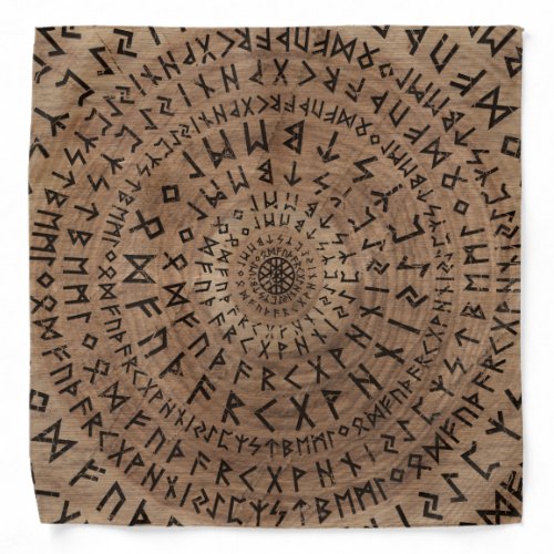 Elder Futhark Circular Composition Bandana