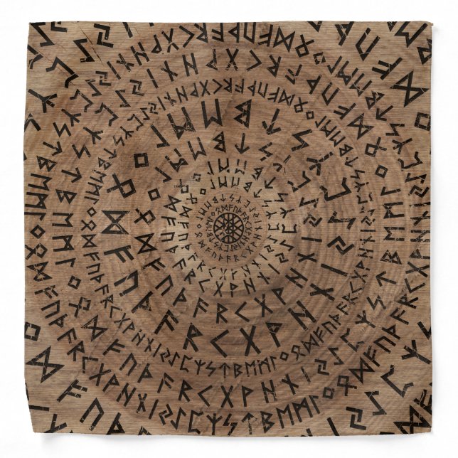 Elder Futhark Circular Composition Bandana (Front)
